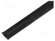 Braid; ØBraid : 10÷30nom.25mm; polyester; black; L: 10m; -50÷150°C HELLERMANNTYTON