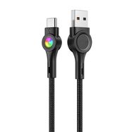 USB to USB-C cable VFAN Colorful X08, 3A, 1.2m (black), Vipfan