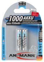 BATTERY,AAA,NI-MH,1AH,1.2V, PK2