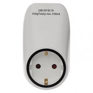 Socket with 2× USB SCHUKO, EMOS