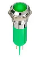 LED INDICATOR, PANEL, 12MM, GREEN, 24V