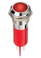 LED INDICATOR, PANEL, 12MM, RED, 12V
