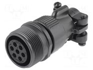 Connector: circular; plug; for cable; PIN: 7; female; soldering AMPHENOL