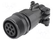 Connector: circular; plug; for cable; PIN: 7; female; soldering AMPHENOL