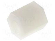 Screwed spacer sleeve; hexagonal; polyamide; M3; 6mm FIX&FASTEN
