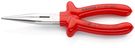 KNIPEX 26 17 200 Snipe Nose Side Cutting Pliers (Stork Beak Pliers) with dipped insulation, VDE-tested chrome-plated 200 mm