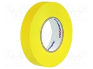 Tape: electrical insulating; W: 15mm; L: 10m; Thk: 0.15mm; yellow HELLERMANNTYTON