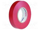 Tape: electrical insulating; W: 19mm; L: 20m; Thk: 0.15mm; red; 200% HELLERMANNTYTON