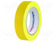 Tape: electrical insulating; W: 19mm; L: 20m; Thk: 0.15mm; yellow HELLERMANNTYTON