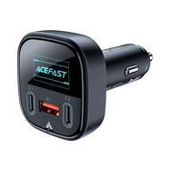 Car Charger Acefast B5, 101W, 2x USB-C + USB, OLED (black), Acefast