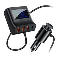 Car Charger Acefast B8, 3x USB + USB-C, 90W (black), Acefast