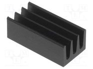 Heatsink: extruded; black; L: 13mm; W: 6.3mm; H: 4.8mm; 63K/W FISCHER ELEKTRONIK