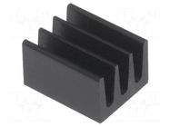 Heatsink: extruded; black; L: 8mm; W: 6.3mm; H: 4.8mm; 87K/W; anodized FISCHER ELEKTRONIK