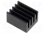 Heatsink: extruded; black; L: 10mm; W: 8mm; H: 6mm; 71K/W; aluminium FISCHER ELEKTRONIK