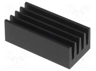 Heatsink: extruded; black; L: 17mm; W: 8mm; H: 6mm; 42K/W; aluminium FISCHER ELEKTRONIK