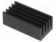 Heatsink: extruded; black; L: 17mm; W: 8mm; H: 6mm; 42K/W; aluminium FISCHER ELEKTRONIK