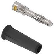 BANANA PLUG, 4MM, 36A, SCREW, BLACK