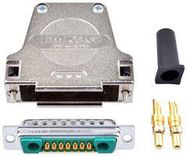 COMBO D-SUB CONN, PLUG, DB-17W2, SOLDER