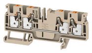 TERMINAL BLOCK, DIN RAIL, 4POS, 12AWG