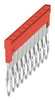 CROSS CONN, 10POS, TERMINAL BLOCK, RED