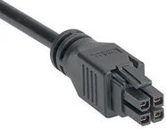 CABLE ASSY, 4P RCPT-RCPT, 2M, BLK