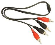 AUDIO CABLE, PHONO RCA PLUG, 525MM, BLK