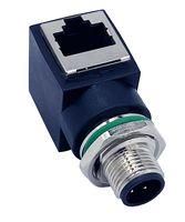 ADAPTR, R/A 4P M12 PLUG-RJ45 JACK, D COD