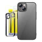 Baseus Glitter Transparent Case and Tempered Glass set for iPhone 14 Plus (black), Baseus