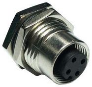 SENSOR CONNECTOR, M12, RCPT, 4POS