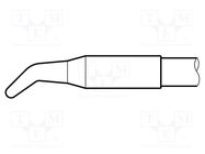 Tip; bent conical; 1.7mm; longlife; for  soldering iron JBC TOOLS