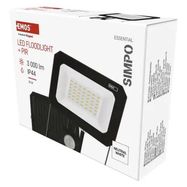 LED floodlight SIMPO with motion sensor, 30 W, black, neutral white, EMOS