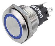 PB SWITCH, ILLUM, SPDT, 5A, 250VAC, BLUE