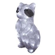 LED decoration – glowing raccoon, 39 cm, outdoor and indoor, cool white, timer, EMOS