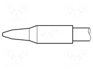 Tip; chisel; 2.2x1mm; longlife; for soldering station JBC TOOLS