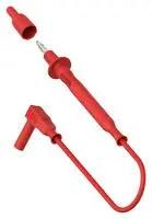 4MM BANANA TIP PROBE-R/A PLUG, RED, 1M