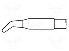Tip; bent conical; 1.7mm; longlife; for soldering station JBC TOOLS