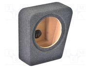 Car loudspeaker enclosure; MDF; black melange; textil; 250mm BASSER