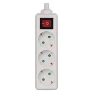 Power Strip without cable 3 sockets + Switch SCHUKO, EMOS