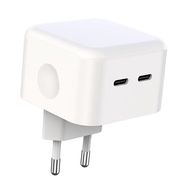 Wall charger XO L102, 2x USB-C, 35W (white), XO