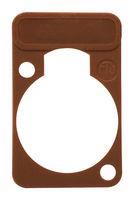 LETTERING PLATE, D SHAPE, BROWN