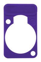 LETTERING PLATE, D SHAPE, VIOLET