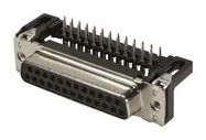 D-SUB CONN, RCPT, 25POS, TH