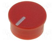 Cap; thermoplastic; push-in; Pointer: white; red CLIFF