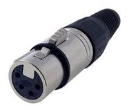 CONNECTOR, XLR MIC, RCPT, 4POS, CABLE