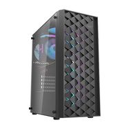 Darkflash DK351 computer case (black) + 4 RGB fans, Darkflash