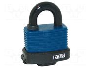 Padlock; shackle; Protection: medium (level 7); A: 58mm; B: 22mm KASP