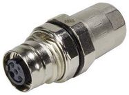 SENSOR CONNECTOR, M12, RCPT, 4POS, CABLE