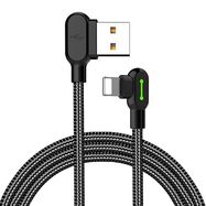 USB to Lightning cable, Mcdodo CA-4673, angled, 1.8m (black), Mcdodo