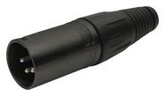 CONNECTOR, XLR, PLUG, 4POS, CABLE