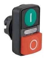 SWITCH HEAD, GREEN-I/RED-O, PB SWITCH